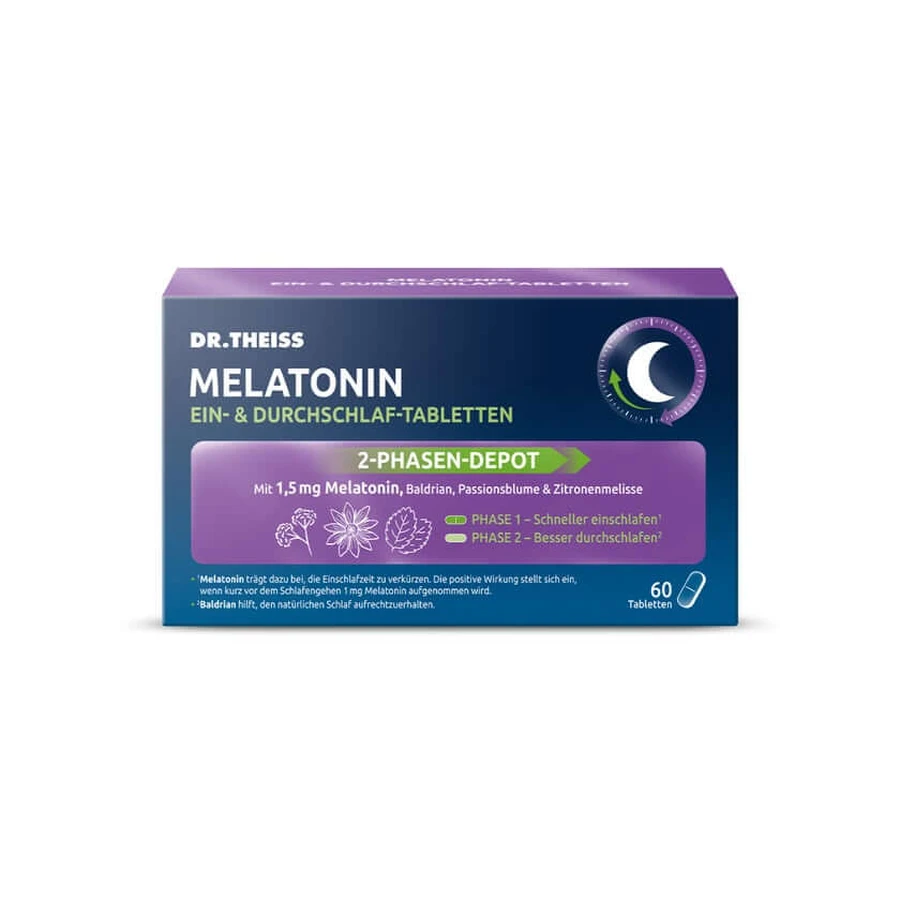 Dr. Theiss Melatonine Slapen-In & Doorslapen Tabletten 60 St.