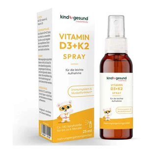 Wegańska witamina D3K2 w sprayu dla dzieci w wysokiej dawce - kindgesund® 25 ml