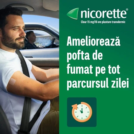 Nicorette Clear 15mg, 7 patches, Mcneil