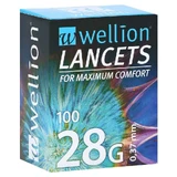 Lancetas Wellion 28 G 100 unid.