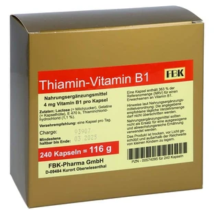 Thiamine Capsules Vitamine B1 240 St
