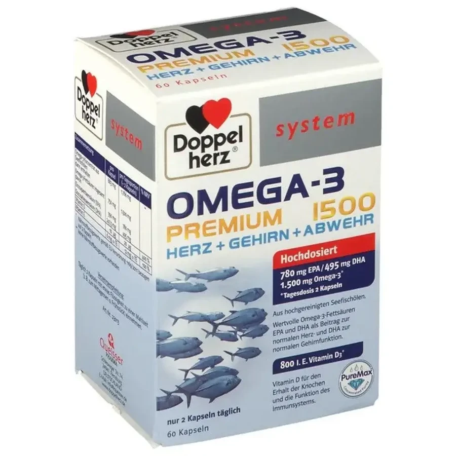 Omega 3 Premium 1500, 60 capsules, Doppelherz