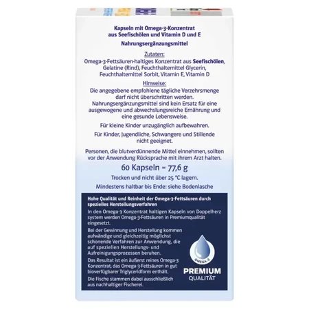 Omega 3 Premium 1500, 60 capsules, Doppelherz