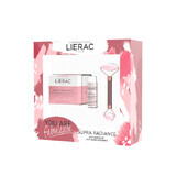 Pachet Gel-crema pentru ten normal-mixt Supra Radiance, 50 ml + Lapte micelar demachiant pentru fata si ochi, 30 ml + Perie masaj facial, Lierac