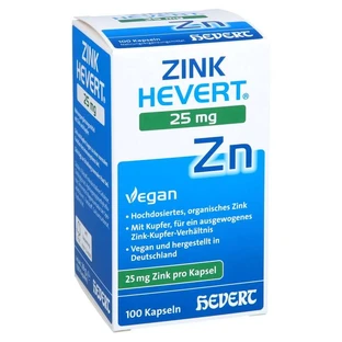 Zink Hevert 25 Mg Capsules 100 Capsules