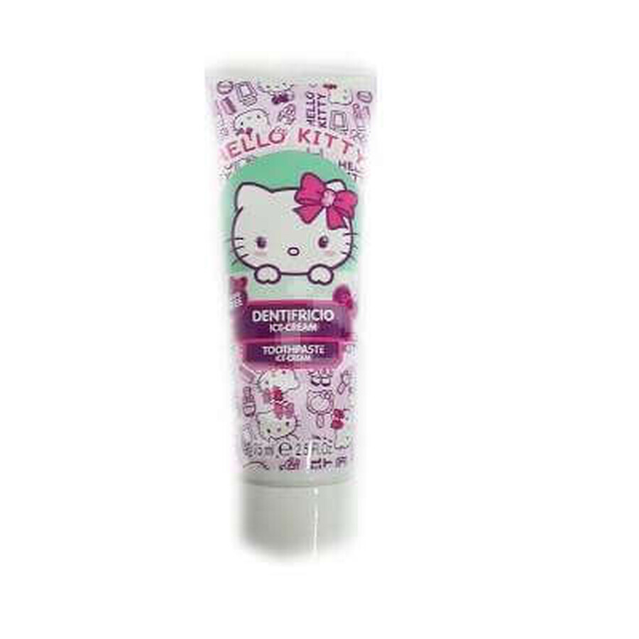 Pasta de dinti cu aroma de inghetata Hello Kitty, 75 ml, Dentifrico