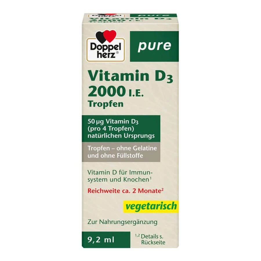 Doppelherz czysta witamina D3 2000 j.m. krople 9,2 ml: ceny i cechy