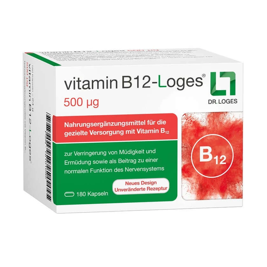 Vitamin B12-loges 500 µg capsules 180 Capsules