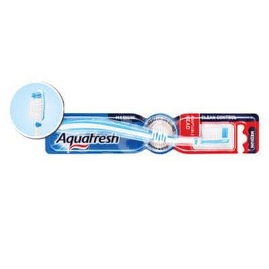 Periuta de dinti Clean Control Flex Zone Medium Albastru, Aquafresh