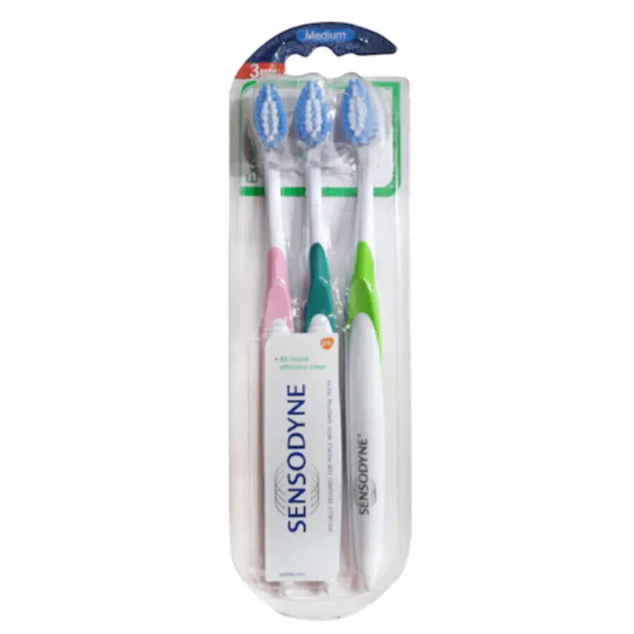 Zahnbürste Expert Medium Dreierpack, Sensodyne