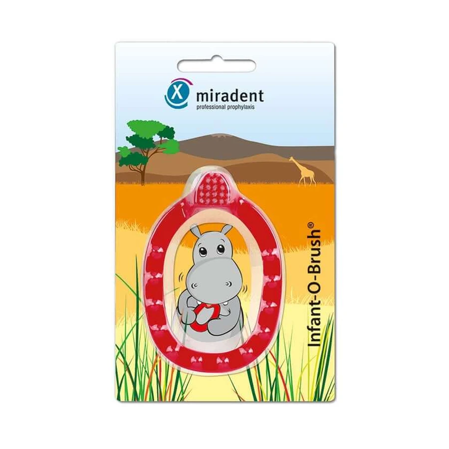 Miradent periuță de dinți de învățare pentru copii Infant-O-Brush roșu 1 buc