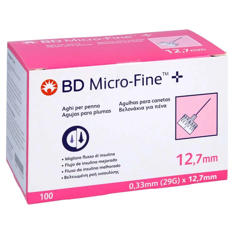 BD Micro-fine+ pennaalden 0,33x12,7 mm 2 100 stuks.