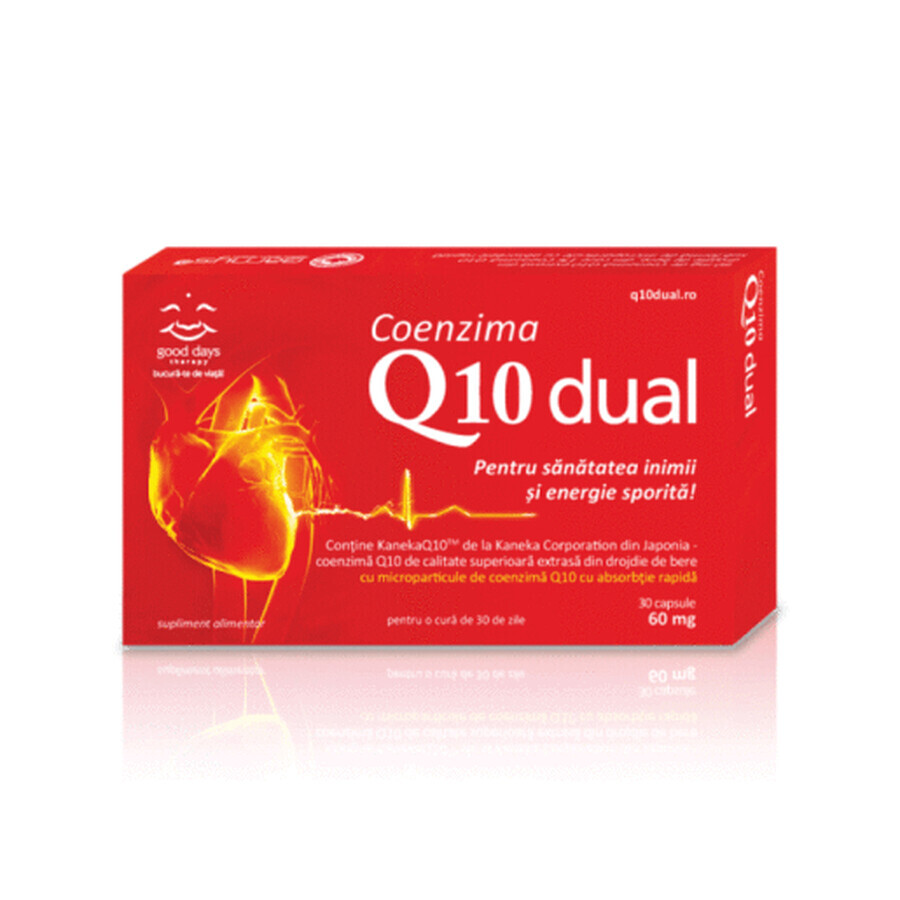 Coenzym Q10 Dual 60 mg, 30 Kapseln, Good Days Therapy