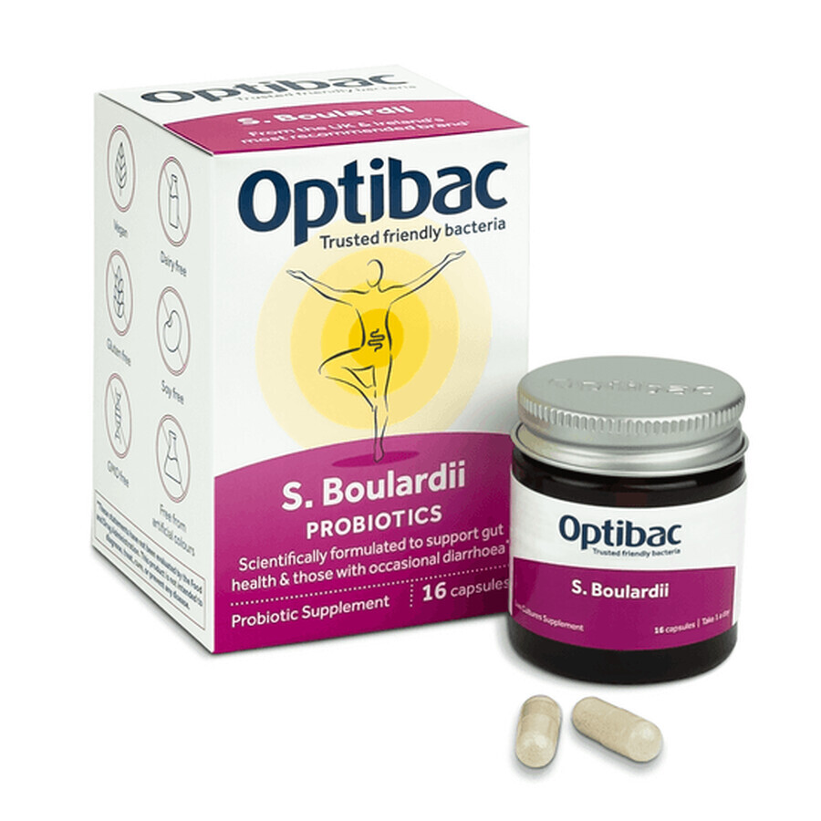 Probiotic Saccharomyces Boulardii, 16 capsule, OptiBac