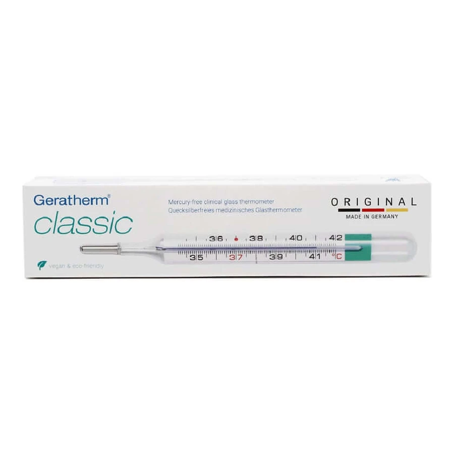 Geratherm classic Glasthermometer mit Rücksetzhilfe 1 St
