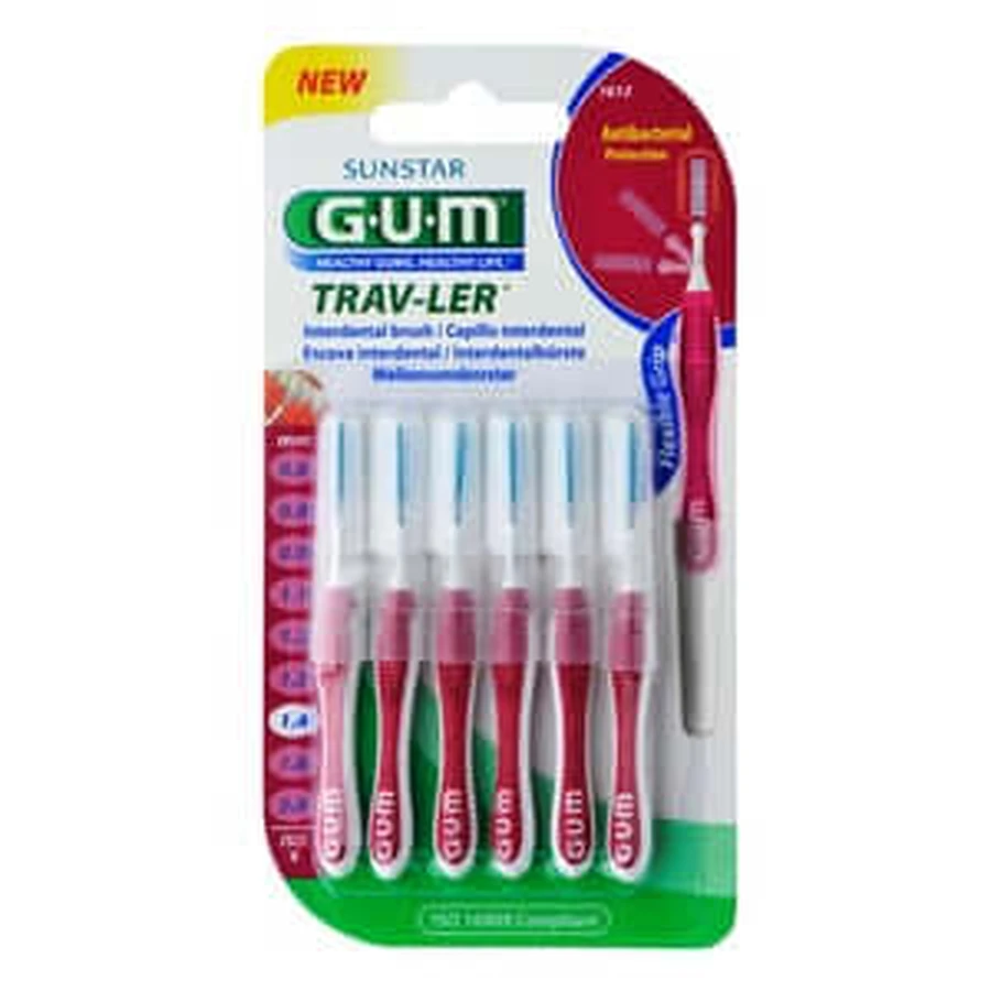 GUM Trav-ler 1,4mm świeczka różowa Interdenta 6 szt.: ceny i cechy
