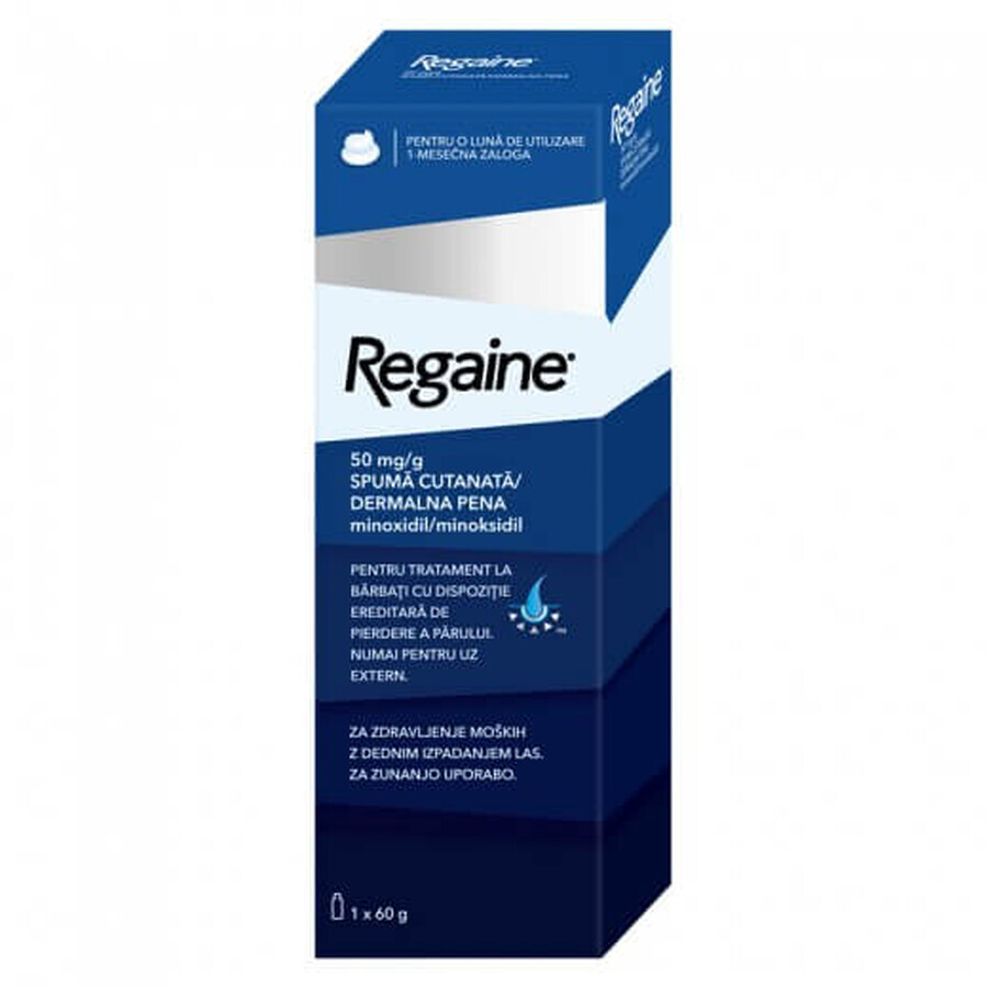 Regaine schiuma cutanea uomo, 60 g, Johnson & Johnson