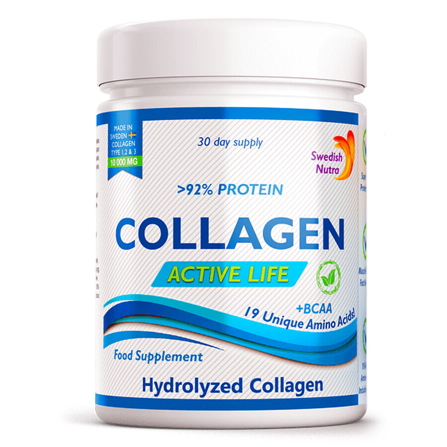 Collagen Active Life Hydrolysiertes Collagen, 300 g, Swedish Nutra