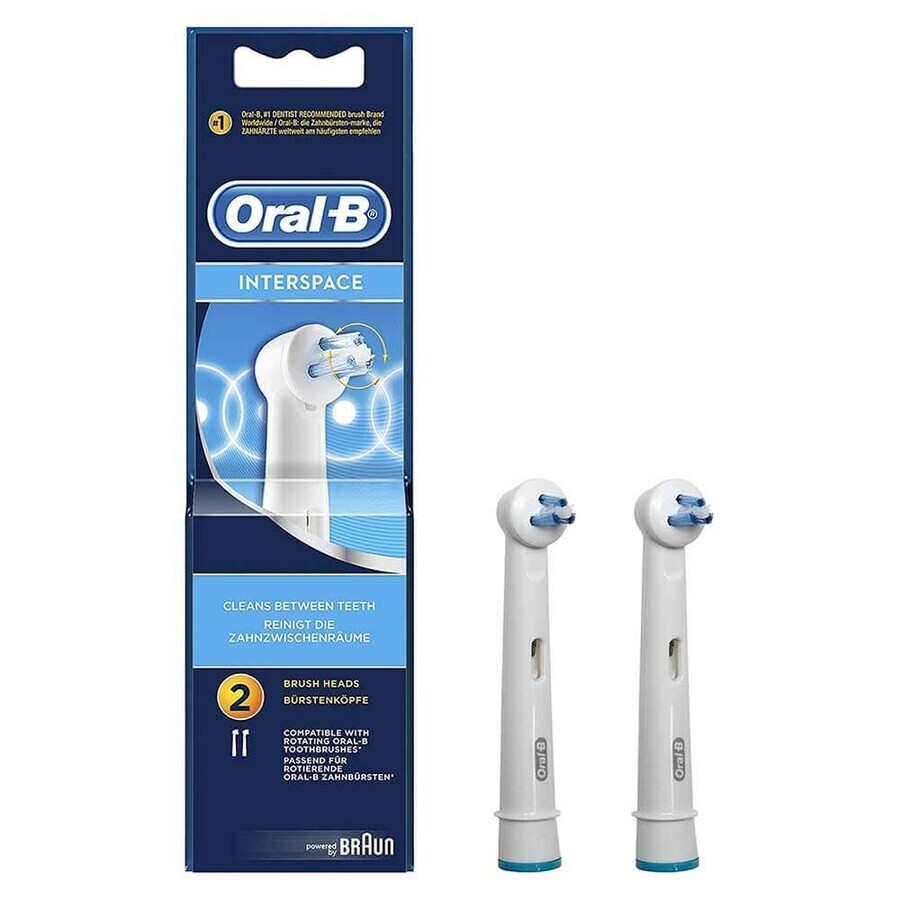 Recambios para cepillos eléctricos Interspace, 2 unidades, Oral-B