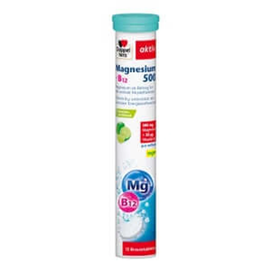 Double Heart Magnésium 500+b12 Comprimés Effervescents 15 St