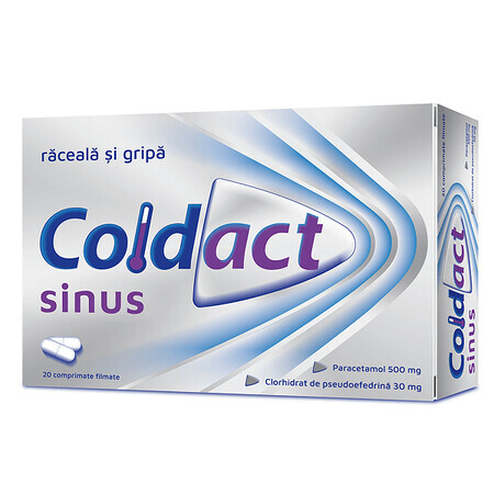 Coldact Sinus 500mg/30mg, 20 comprimate filmate, Terapia