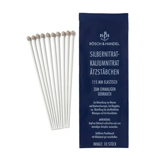Silver nitrate potassium nitrate etching sticks 10x115mm elastic 10 pcs.