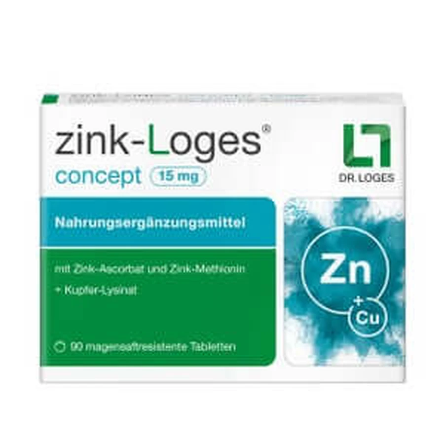 Zinkloges Concept 15 mg met enterische coating Ta 90 St