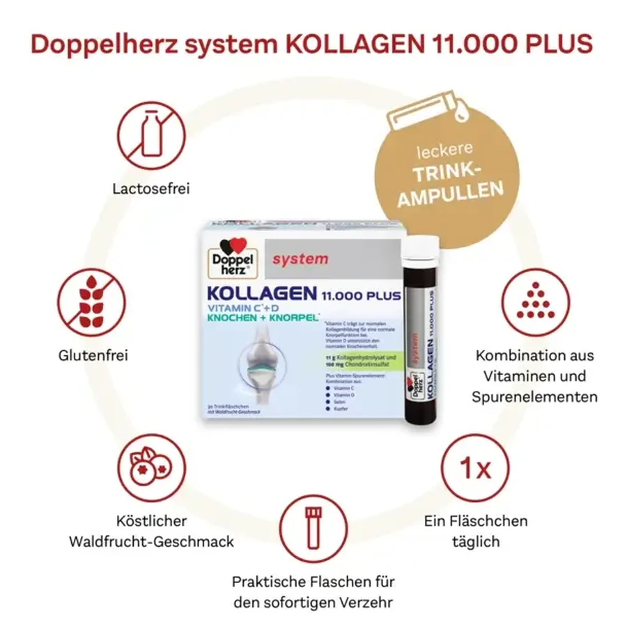 Doppelherz system Kollagen 11.000 Plus Gesundheit + Beweglichkeit 30X25 ml