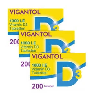 Vitamin D3 1000 I.U. VIGANTOL Tablets 3X200 pcs.
