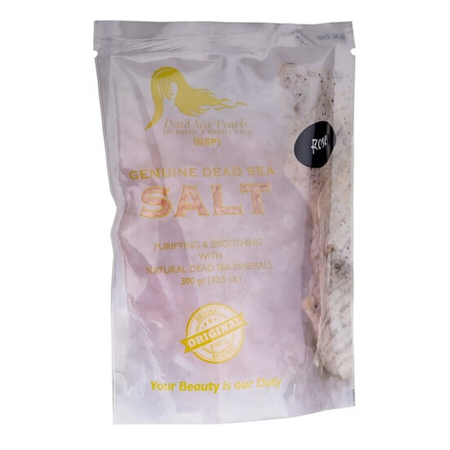 Sare de baie de la Marea Moarta cu Trandafir, 300g, Dead Sea Pearls