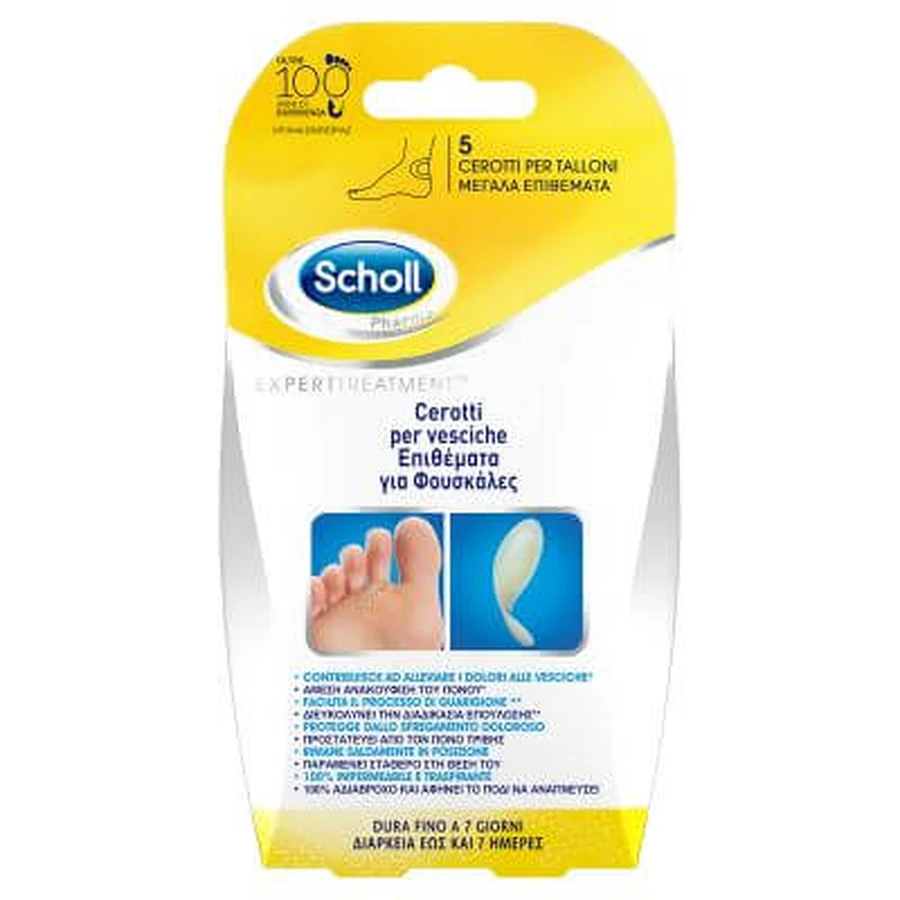 scholl esparadrapo para ampollas en el talón 6 piezas