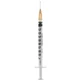 Seringă de insulină extrafină tub 1ml 100 ui ac detașabil 26 gauge 0,45x12 mm 1 buc