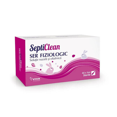 SeptiClean physiologisches Serum, 60 x 5 ml, Viva Pharma