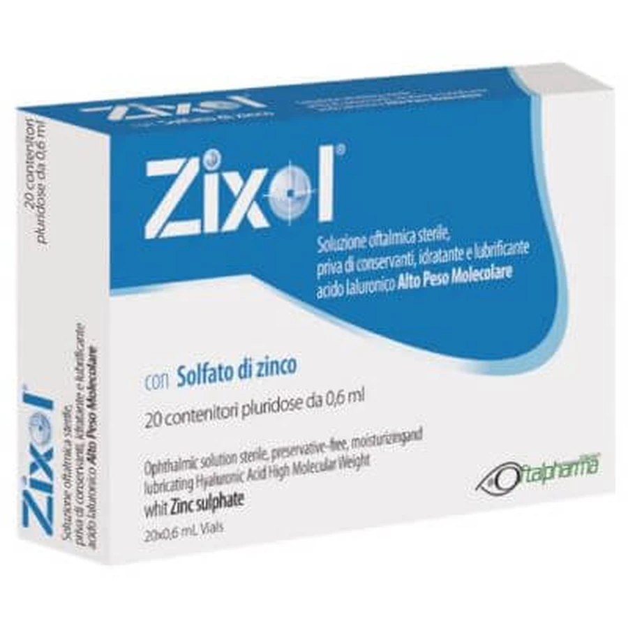Zixol collyre 20 flacons 0,6 ml
