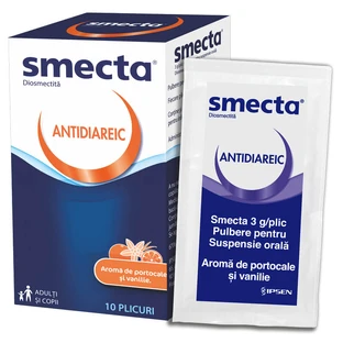 Smecta antidiarreico con vainilla y naranja, 10 sobres, Beaufour Ipsen Industrie