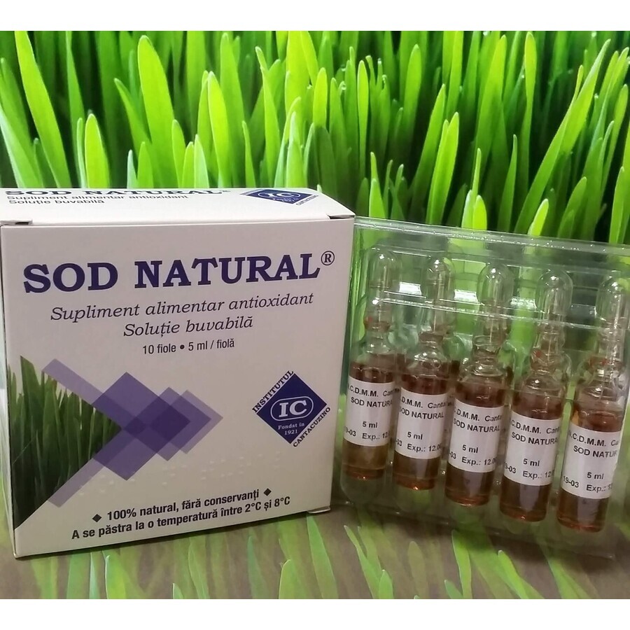 Sod natural soluție buvabilă, 10 fiole x 5ml, Institutul Cantacuzino