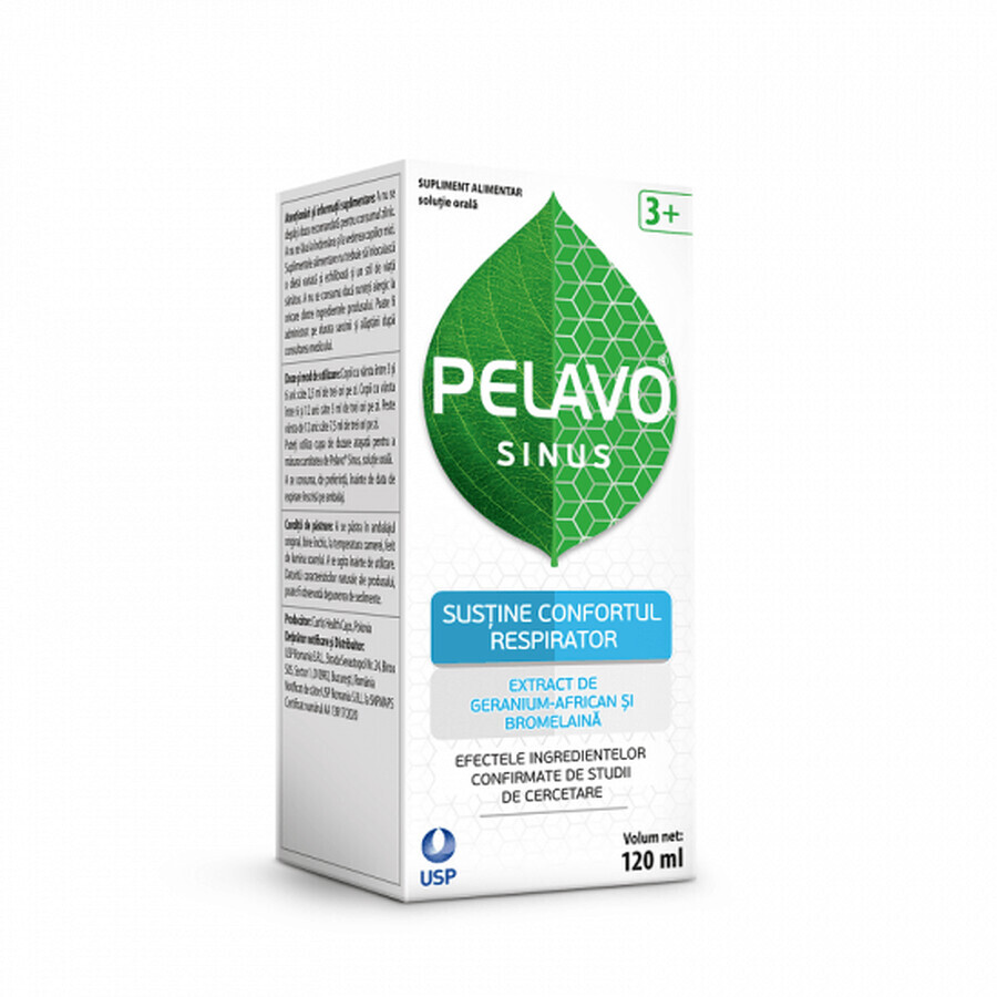 Solutie orala Pelavo Sinus, 120 ml, USP Romania