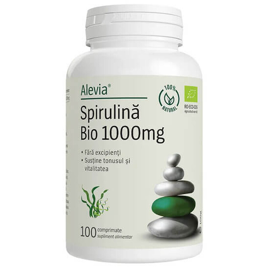 Spirulină Bio 1000 mg, 100 comprimate, Alevia recenzii