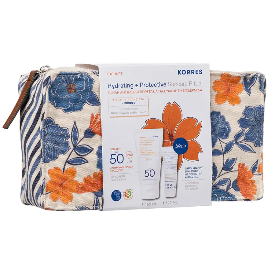 Korres Promo Pack Sonnenschutz-Gesichtscreme Joghurt SPF50 50ml & GRATIS feuchtigkeitsspendende Gel-Creme mit Probiotika 20ml