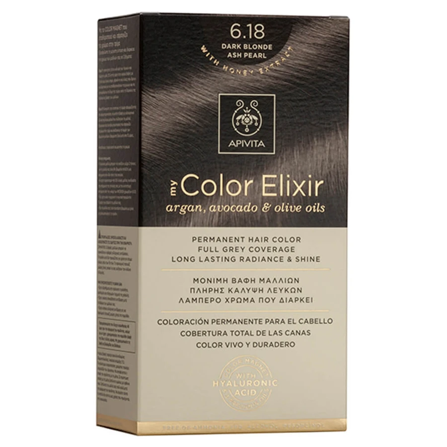 Apivita My Color Elixir Permanent Hair Color N6,18 Dark blonde sandalwood