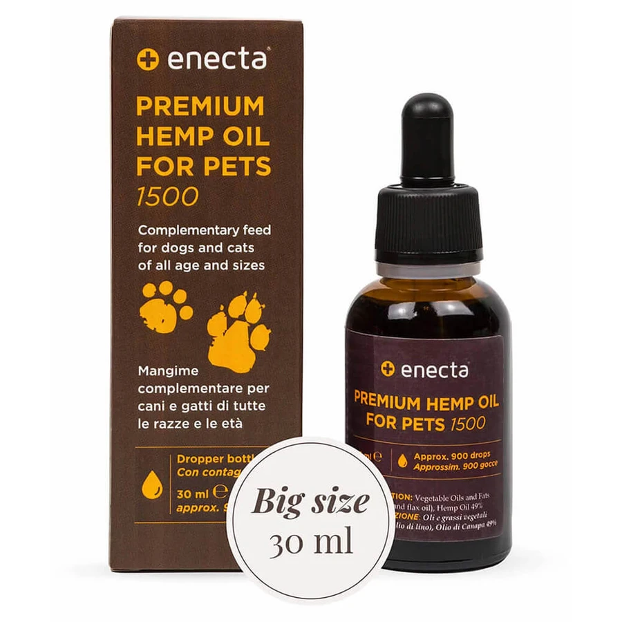 Enecta Premium Hemp Oil pentru animale de companie 1500mg 30ml