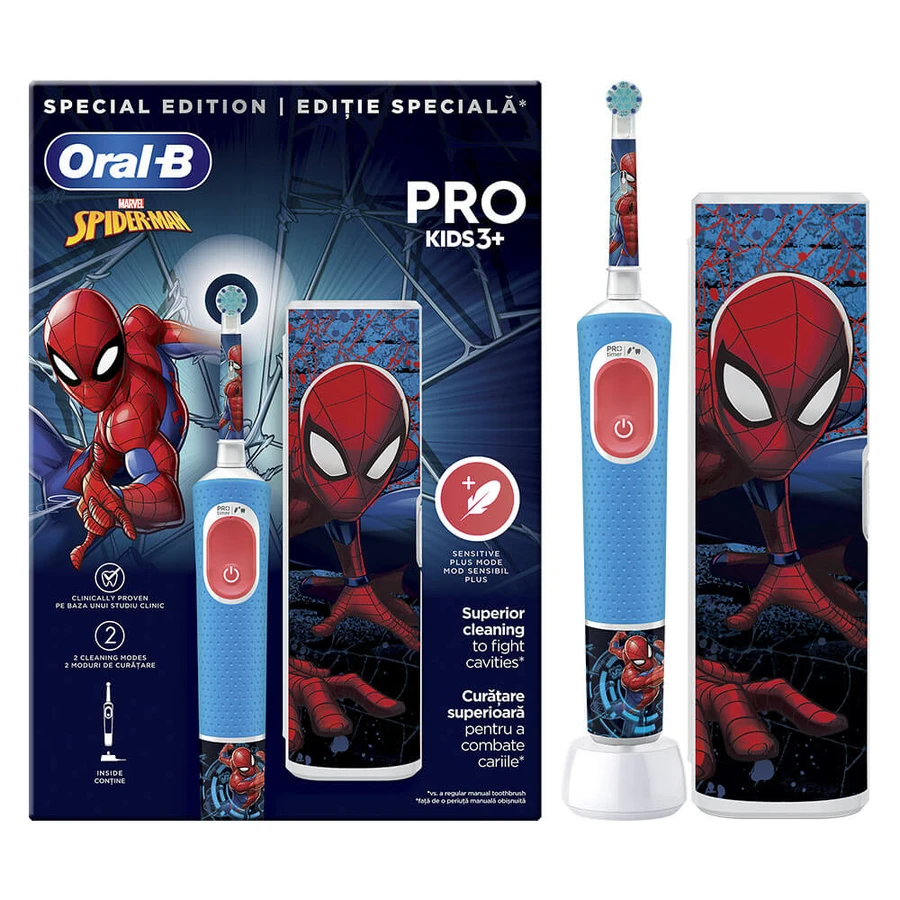 Oral B Pro Kids 3+ Spiderman mit Reiseetui
