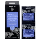 Apivita Express Beauty Gezichtsmasker met Marine lavendel voor hydratatie en anti-vervuilingswerking 2x8ml