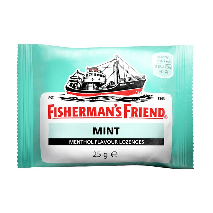 Fisherman's Friend Mint Snoepjes met Sterke Mint Smaak Suikervrij 25g