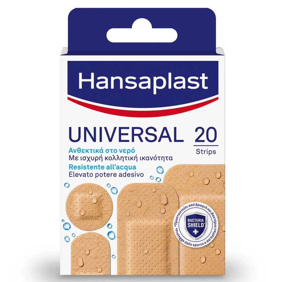 Hansaplast Universal Water Resistant 20 Strips 4 Sizes