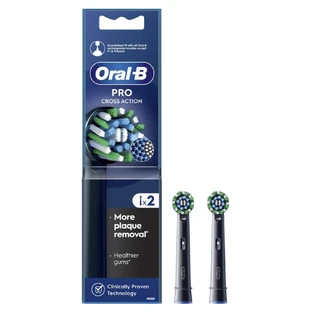 Oral B Piese de schimb Pro Cross Action Negru 2pcs