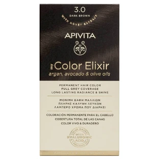 Apivita My Color Elixir Permanent Hair Color N3.0 Maro închis
