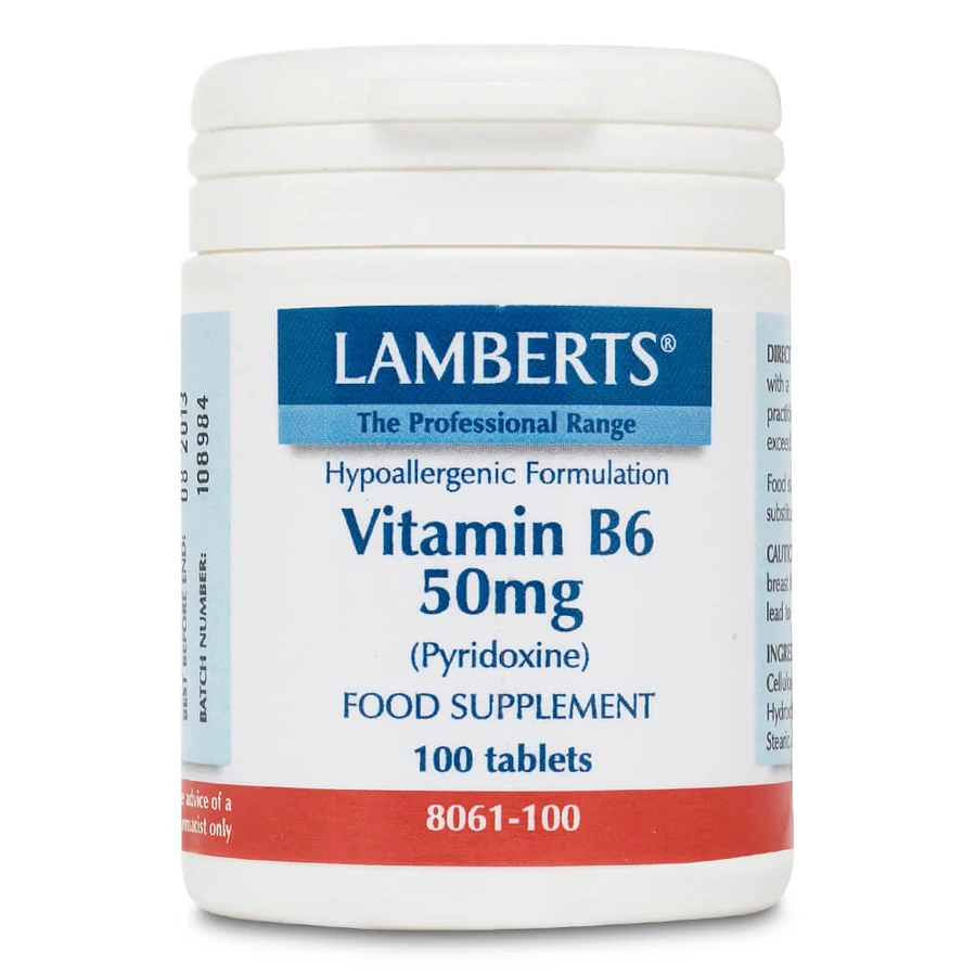 Lamberts Vitamin B6 Pyridoxine 50mg 100tabs