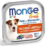 MONGE Fruit, XS-XL, Turkey and Cranberry, cereal-free wet dog food, tray, (in own juice), 100g