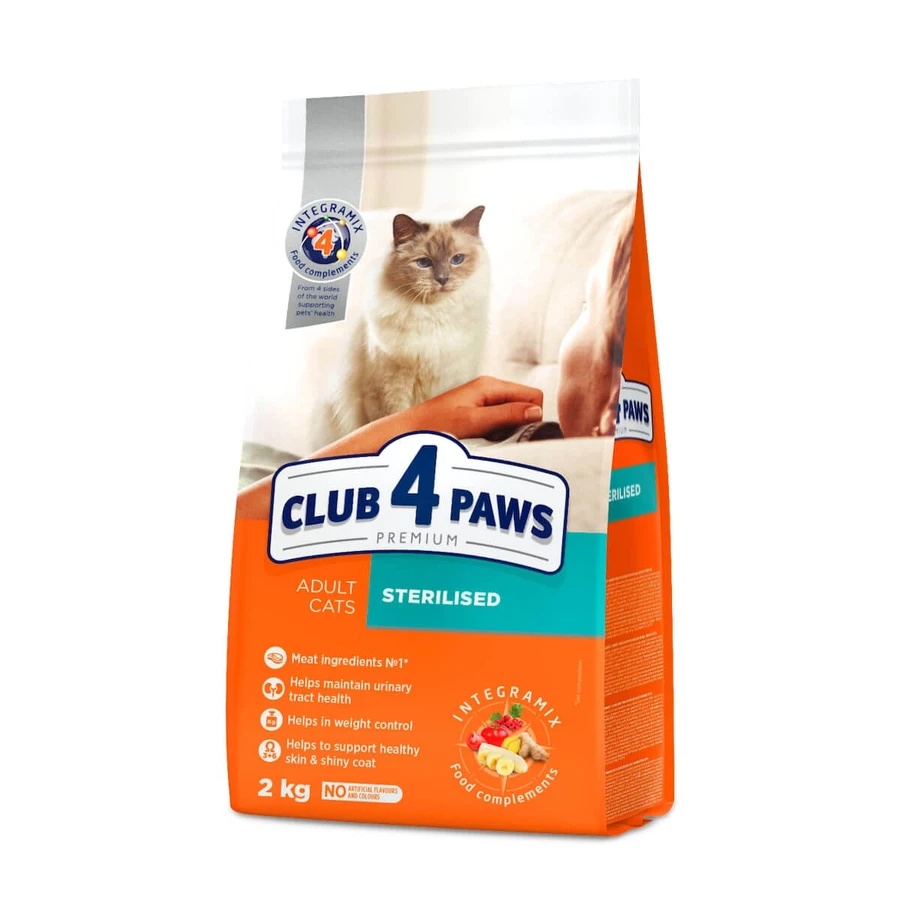 CLUB 4 PAWS Premium Sterilized, Chicken, dry food for sterilized cats, 2kg